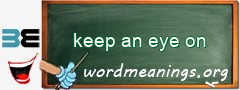 WordMeaning blackboard for keep an eye on